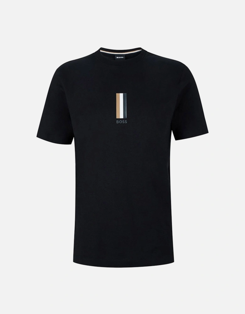 Hugo Mens Chest Stripe Logo T Shirt Black