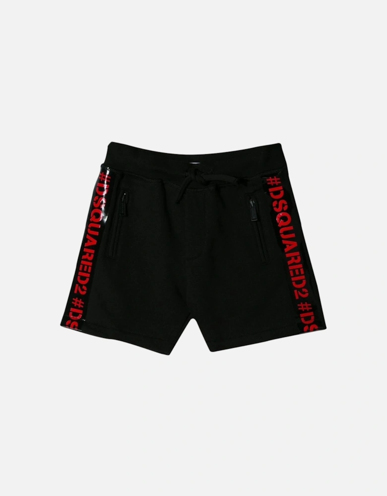 Boys Side Logo Shorts Black