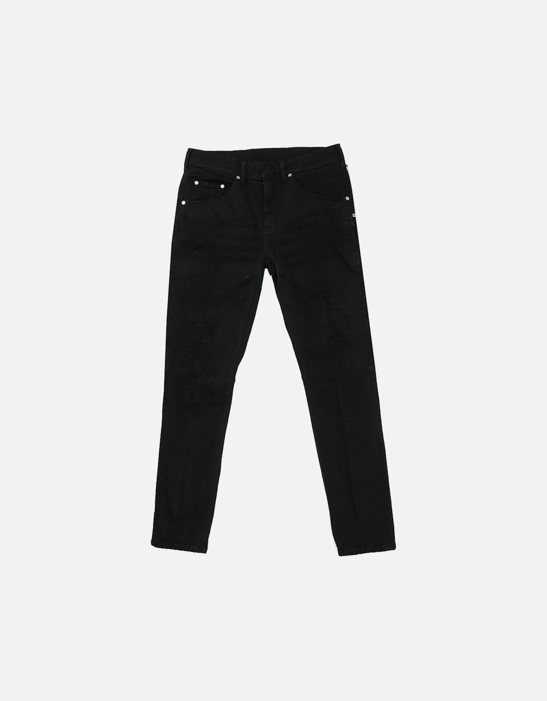 Men's Distressed Slim Jeans Black, 3 of 2