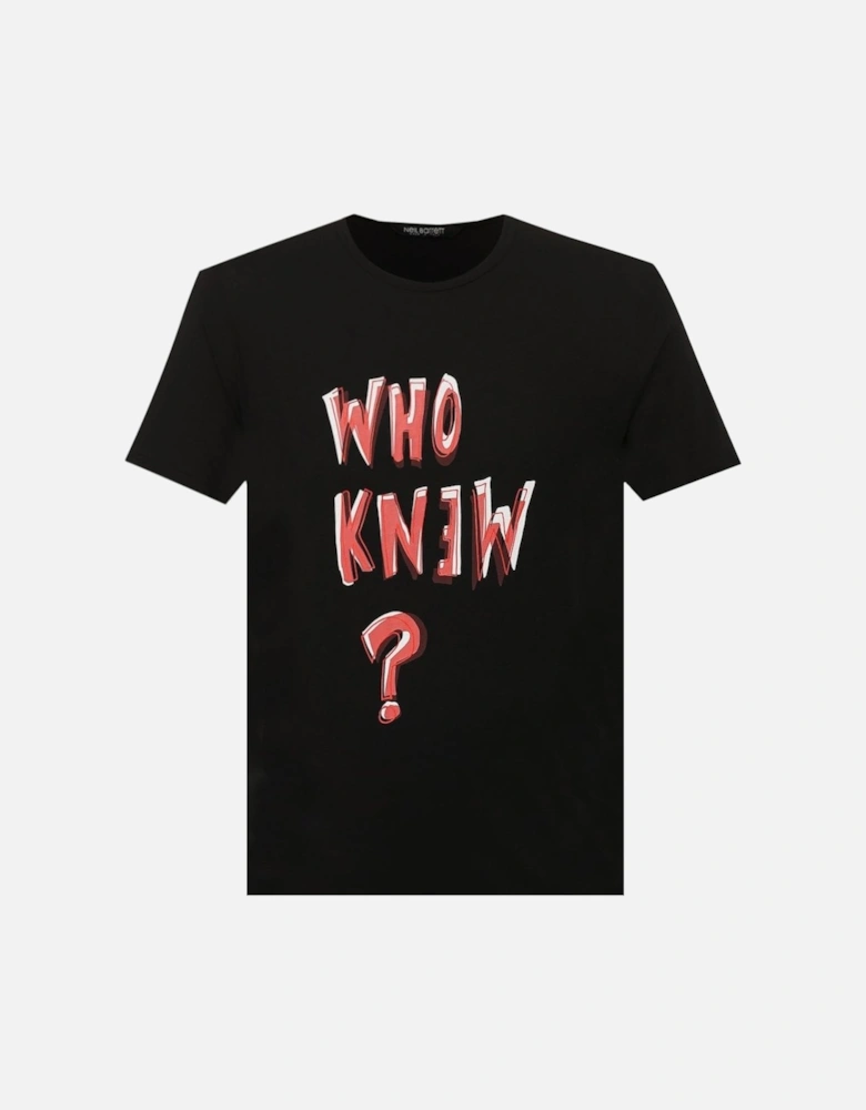 Men's Who Knew Logo T-shirt Black