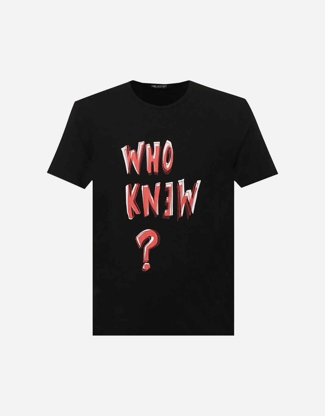Men's Who Knew Logo T-shirt Black, 4 of 3