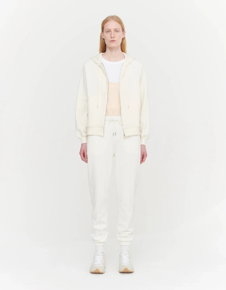 Milo Zip Thru Hoodie in Off White