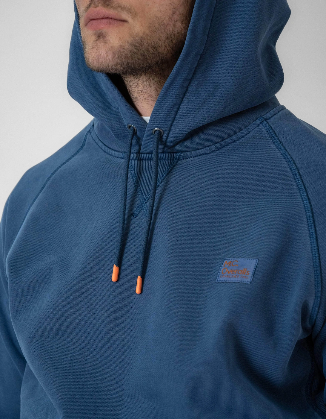 Relaxed Cotton Hoodie Indigo