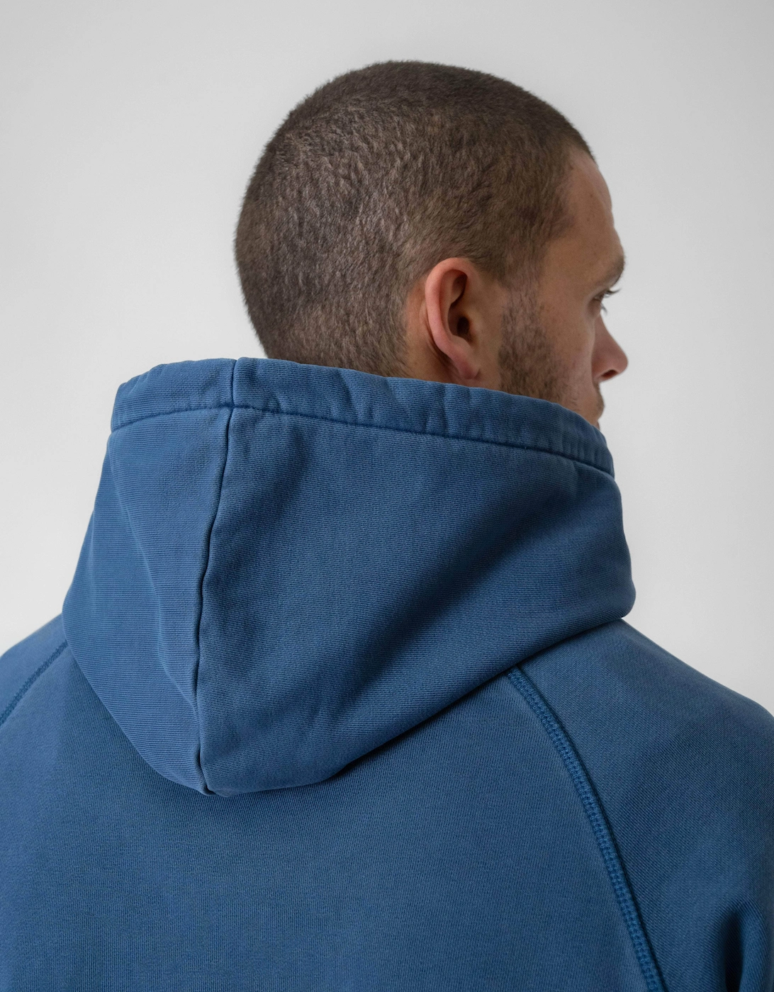 Relaxed Cotton Hoodie Indigo