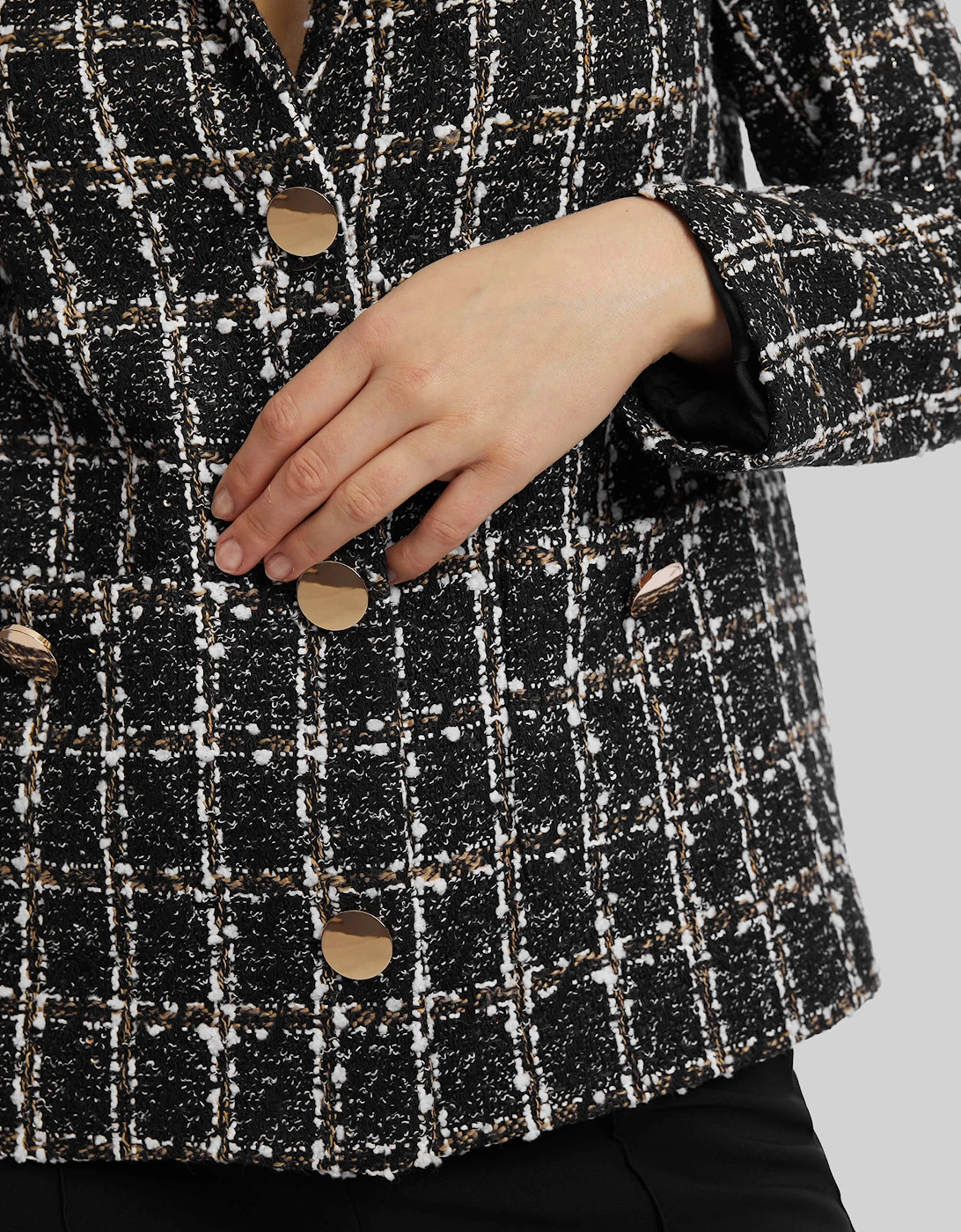 Pocket Detail Tweed Jacket