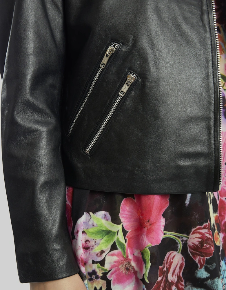 Leather Biker Jacket Black