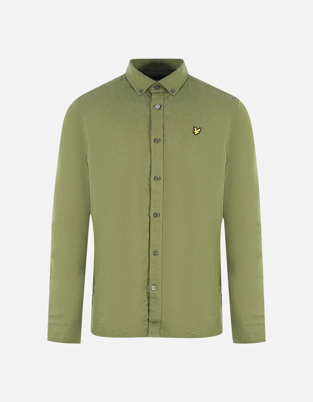 Lyle & Scott Slim Fit Green Long Sleeved Oxford Shirt, 3 of 2