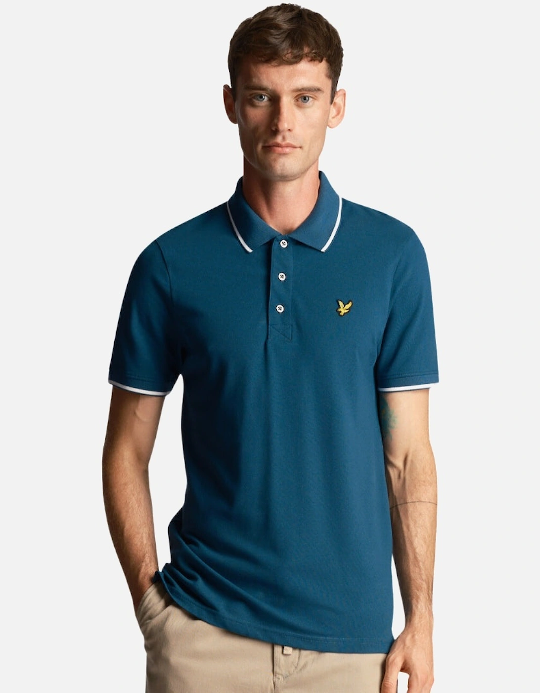 Lyle & Scott Tipped Apres Navy Polo Shirt, 5 of 4