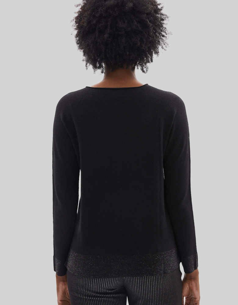 Lurex Detail Jumper Black