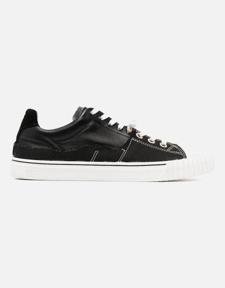 Men's Low Top Trainers Part Leather Black