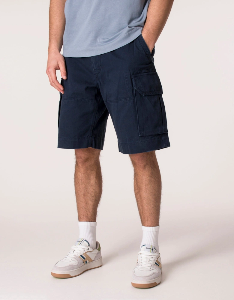 Regular Fit Stonewashed Cargo Shorts