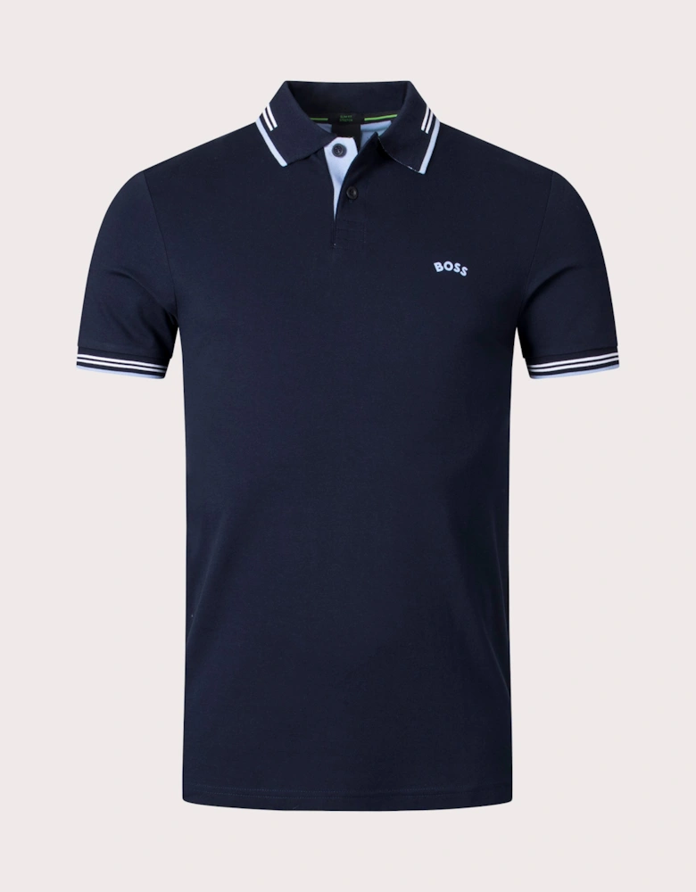 Slim Fit Paul Curved Logo Polo Shirt