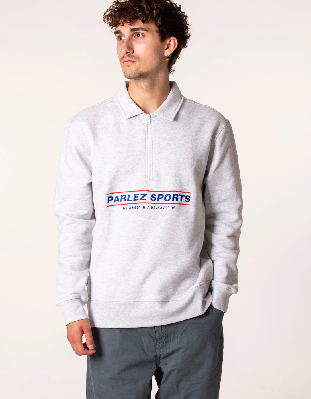 Relaxed Fit Quarter Zip Moritz Sweatshirt, 4 of 3