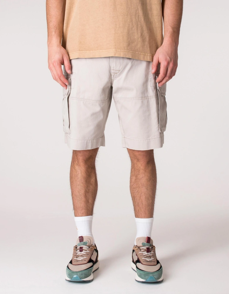 Regular Fit Stonewashed Cargo Shorts