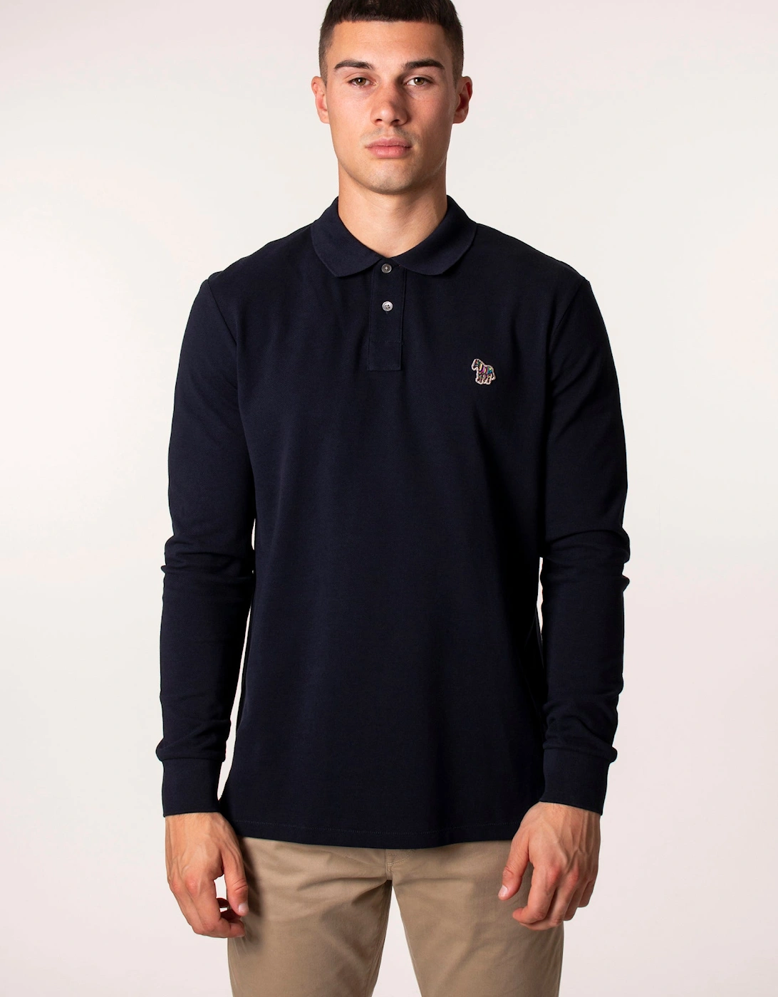 Long Sleeve Zebra Logo Polo Shirt, 4 of 3