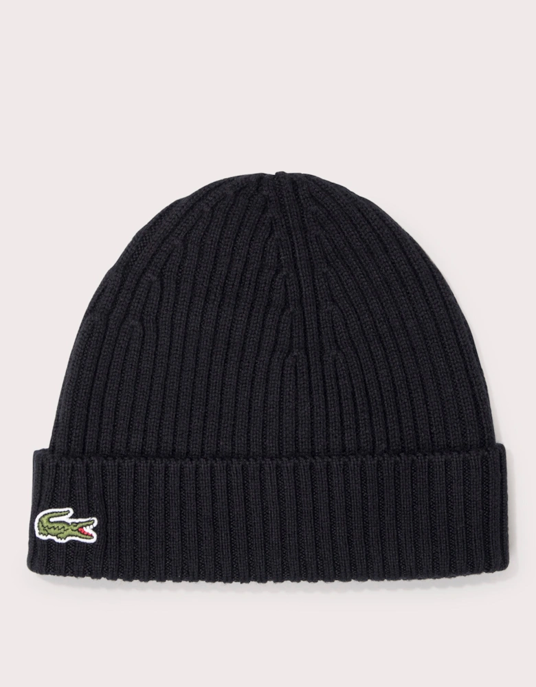 Ribbed Wool Beanie