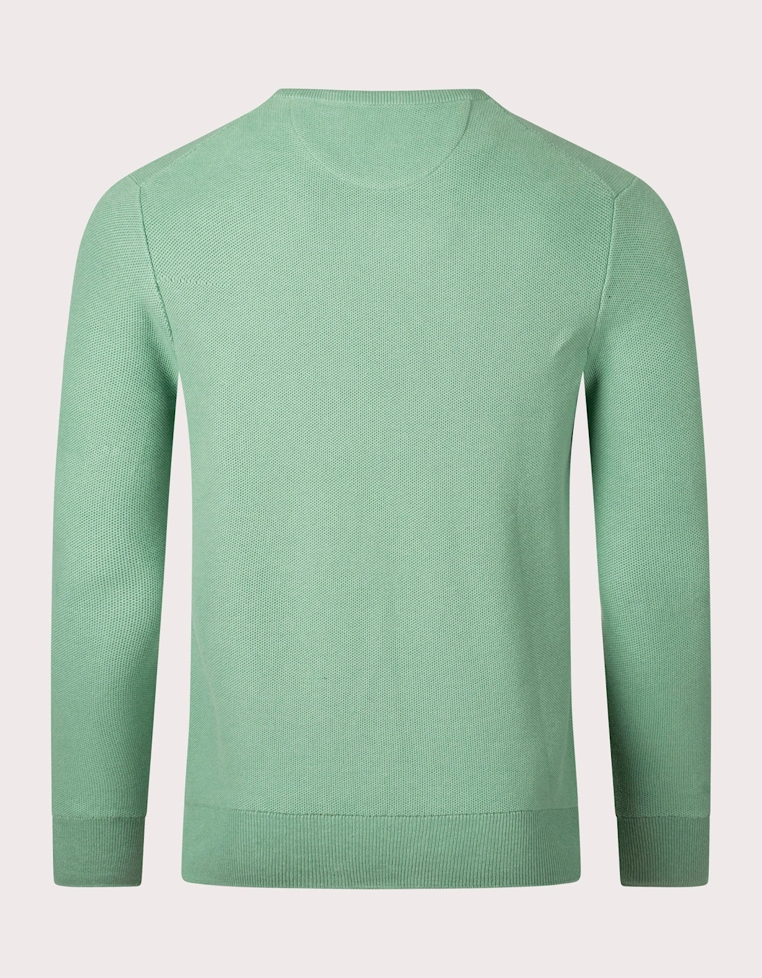 Textured Cotton Mesh Knitted Jumper