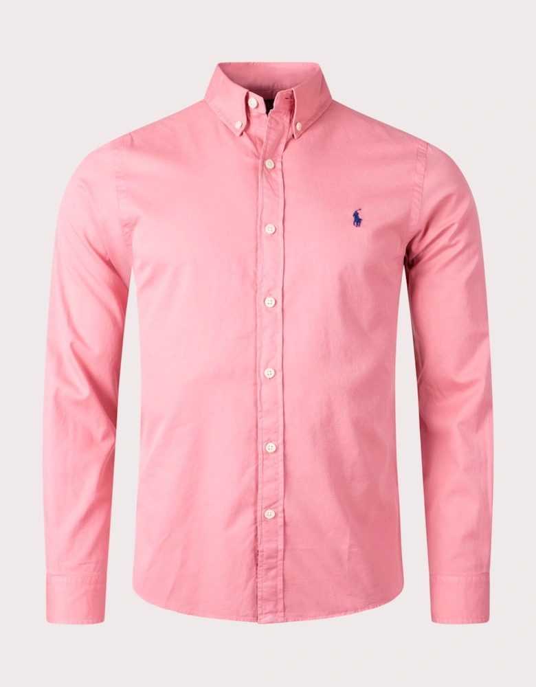 Slim Fit Twill Sport Shirt