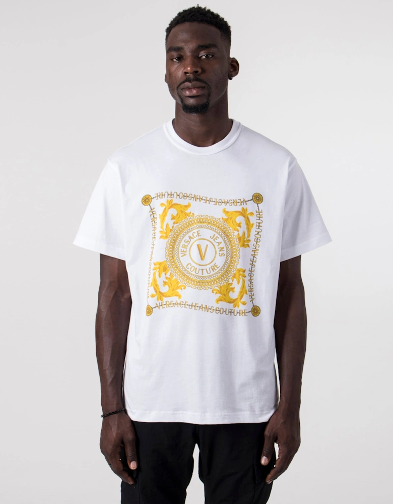 Foulard V Emblem Chain Logo T-Shirt