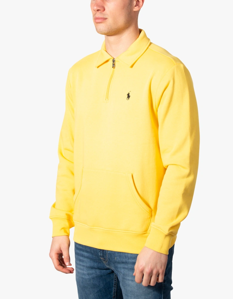 Relaxed fit collared Quarter Zip Sweatshirt