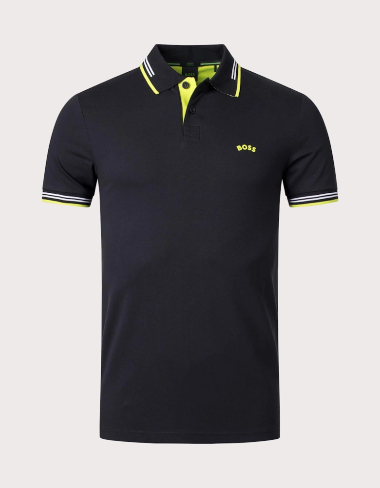 Slim Fit Paul Curved Logo Polo Shirt