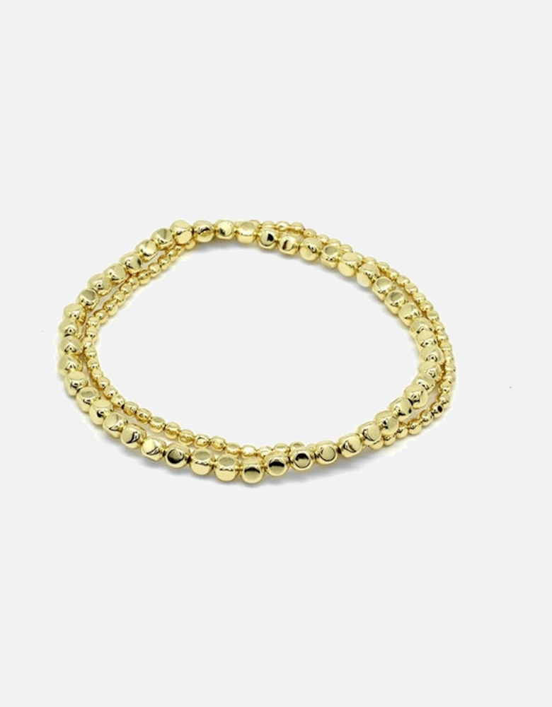 Sabal Minor Gold Nugget Stretchy Bracelet Set