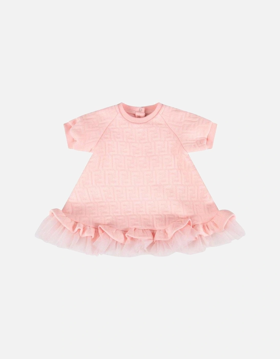 Baby Girls Pink Logo Tulle Dress, 2 of 1