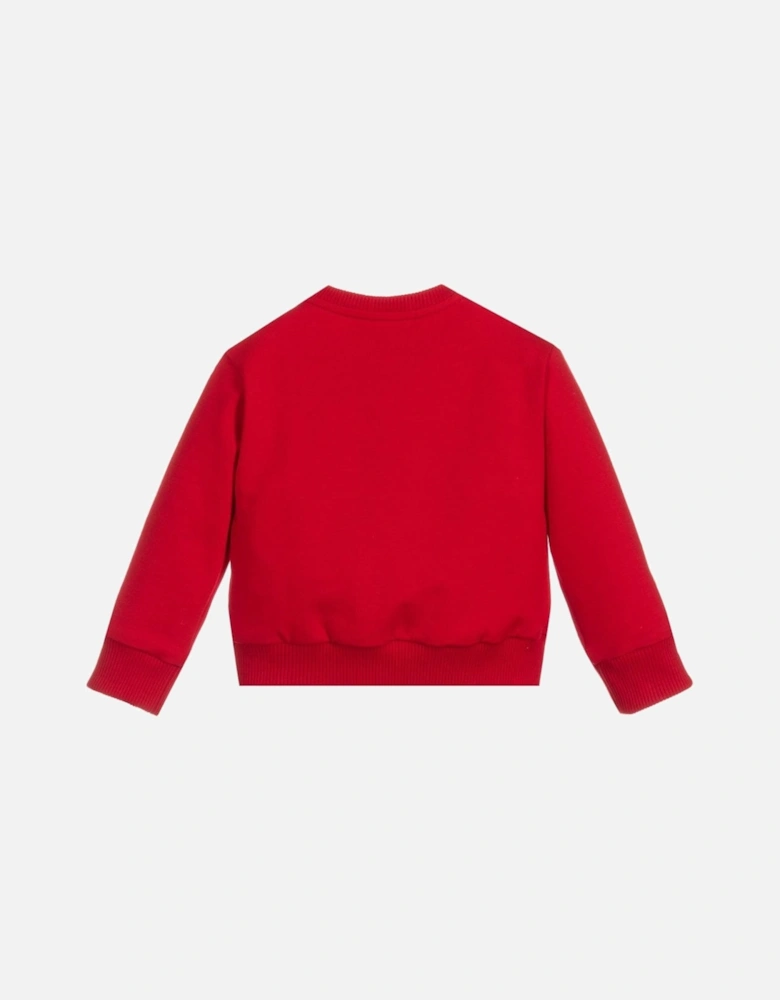 Baby Boys Cotton Logo Sweater Red