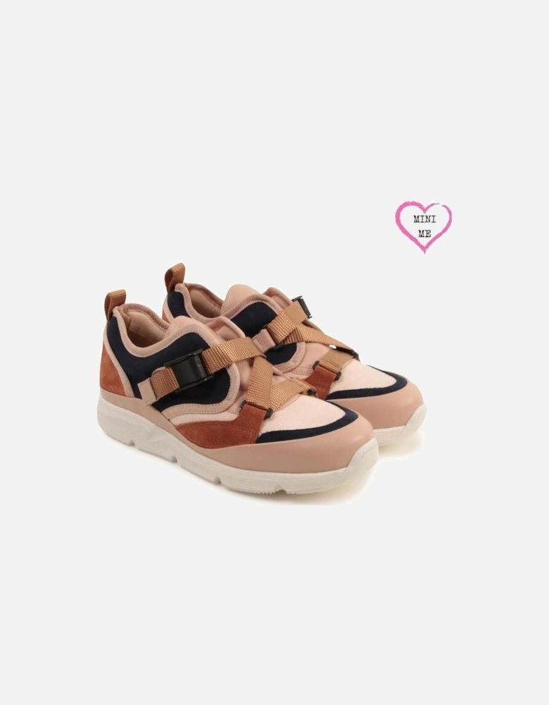 Girls Pink & Navy Sonnie Trainers