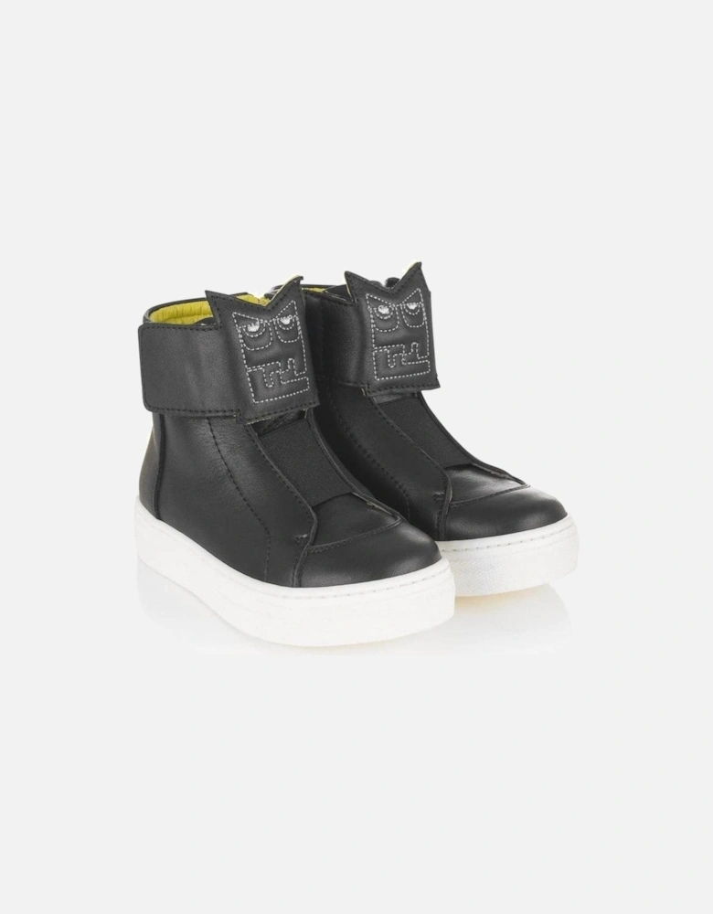 Boys Black High-Top Trainers
