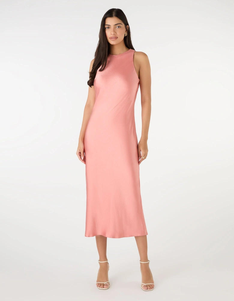 Dominica Sleeveless Dress in Coral