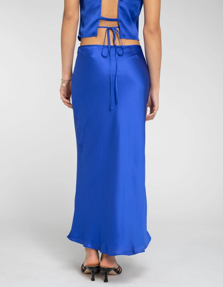 Riviera Tie Skirt in Blue