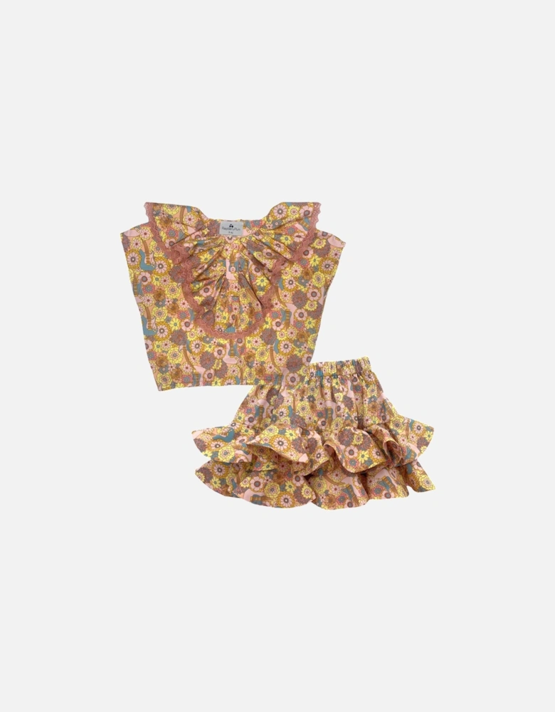 Floral Frill Skirt Set