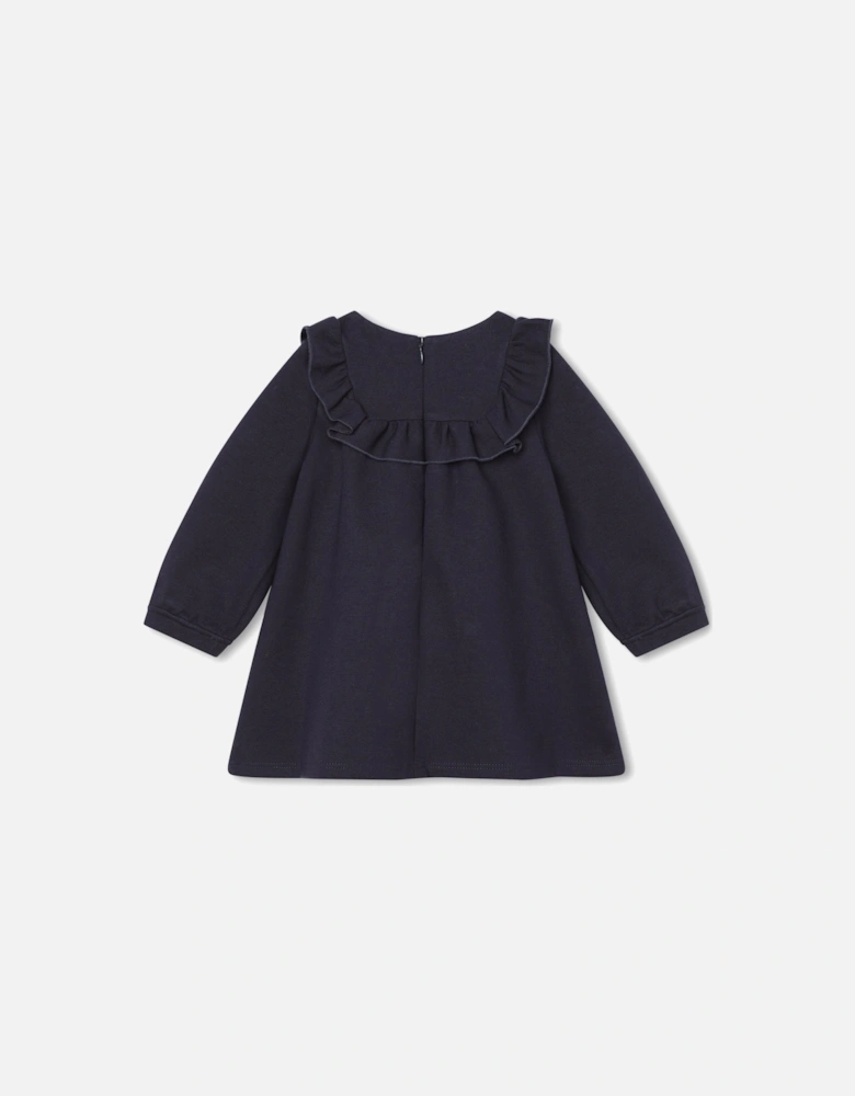 Chloe Baby Girls Knitted Dress in Navy