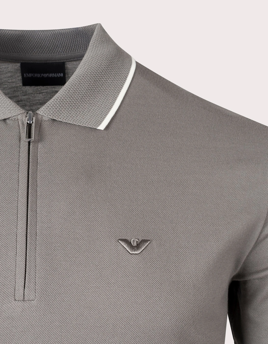 Quarter Zip Tipped Polo Shirt