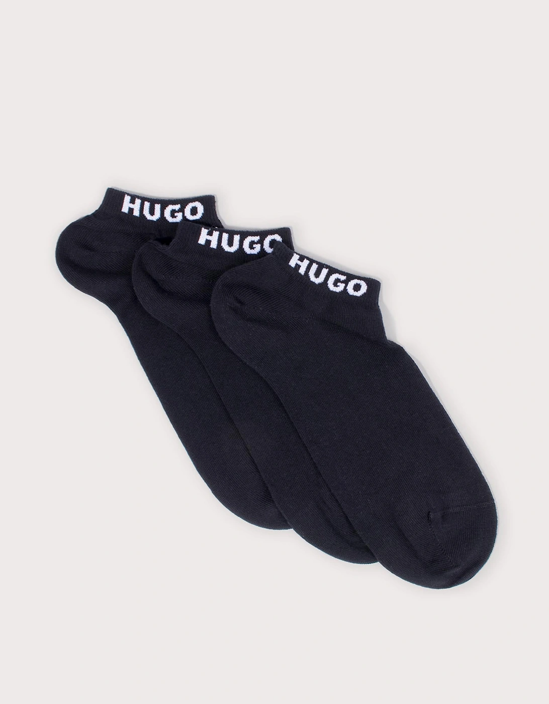 Three Pack of Cuff Logo Ankle Socks, 3 of 2