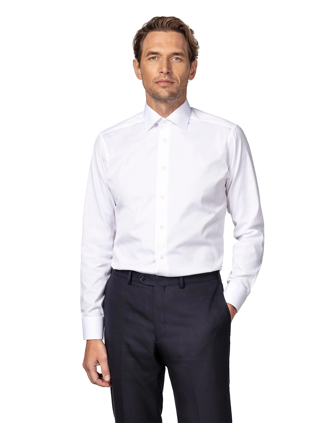 Signature Poplin Contemporary Fit Shirt 00 White