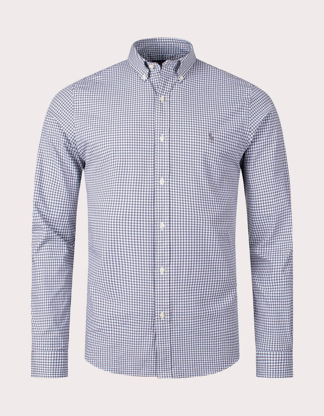 Slim Fit Gingham Stretch Poplin Shirt, 4 of 3
