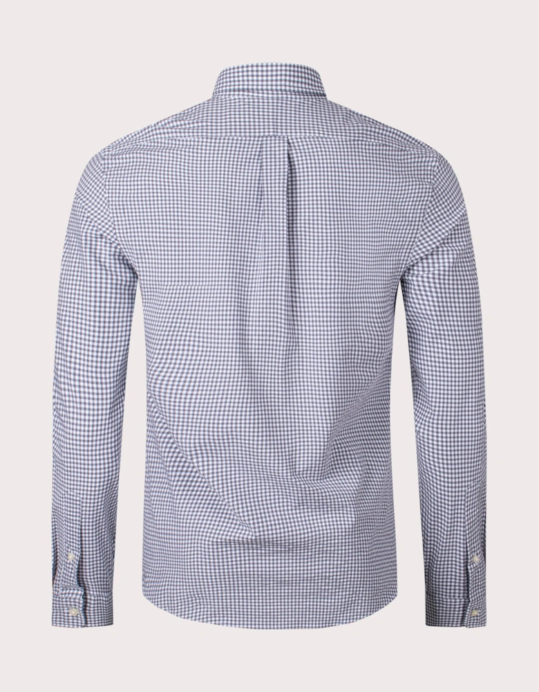 Slim Fit Gingham Stretch Poplin Shirt