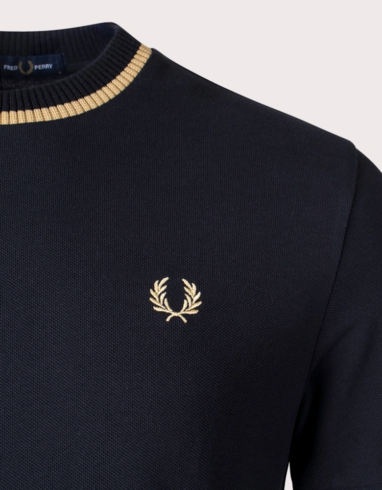 Crew Neck Pique T-Shirt