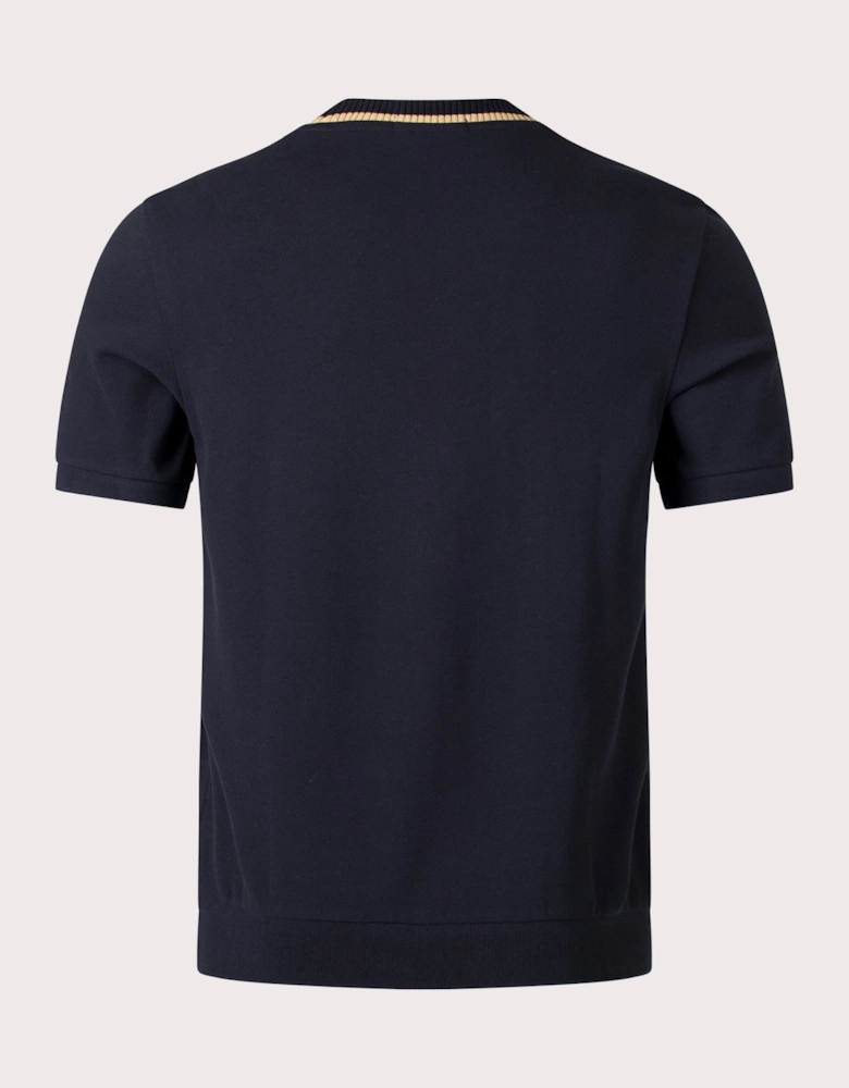 Crew Neck Pique T-Shirt