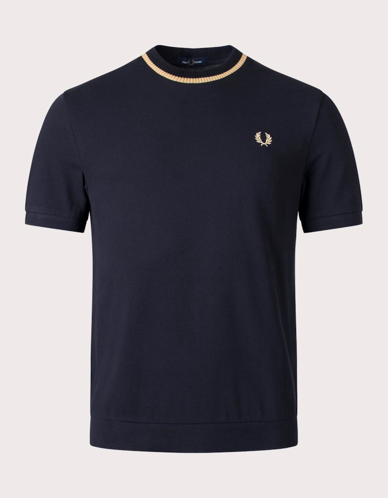 Crew Neck Pique T-Shirt