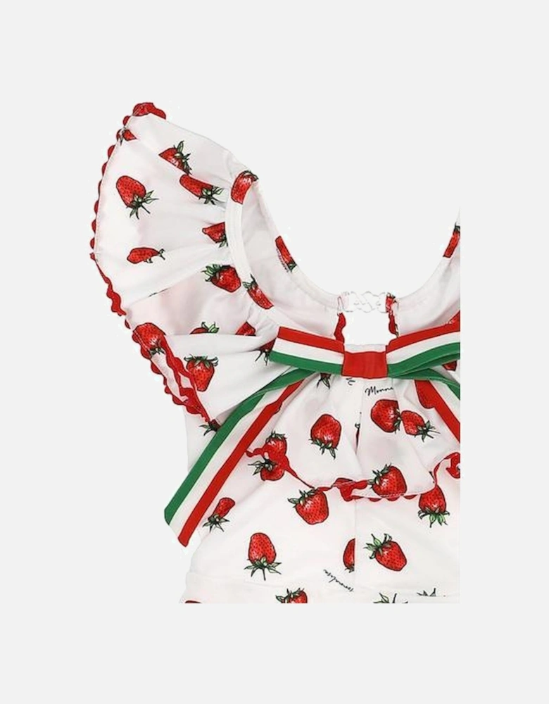 Girls Strawberry Swimming Costume