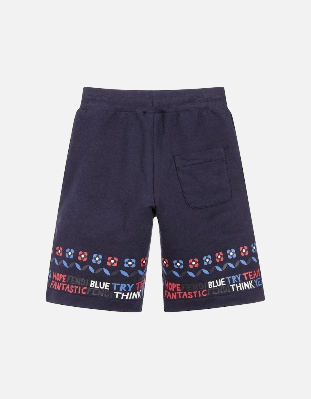 Navy Blue Bandana Print Shorts