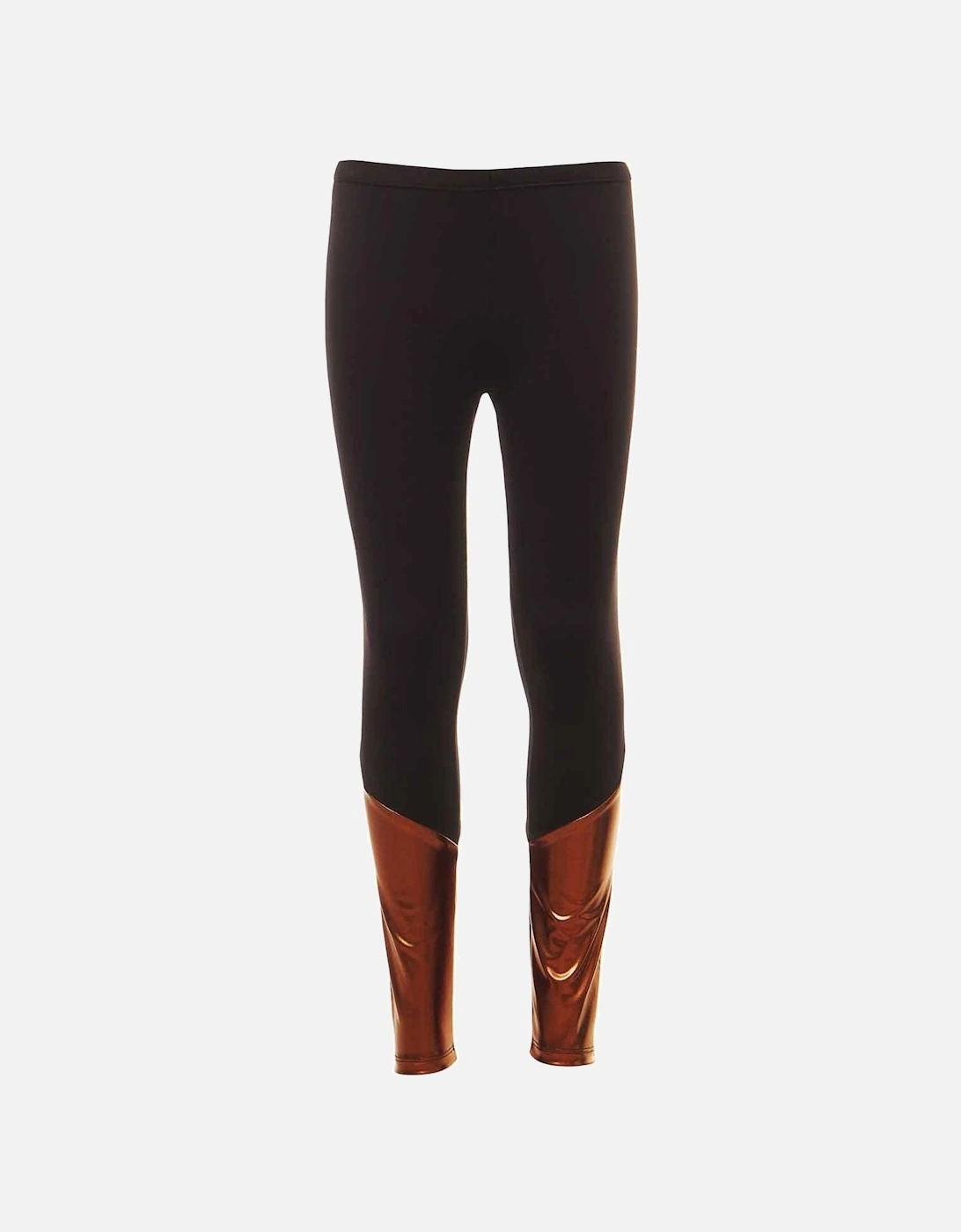 Girls Black Copper Leggings, 4 of 3