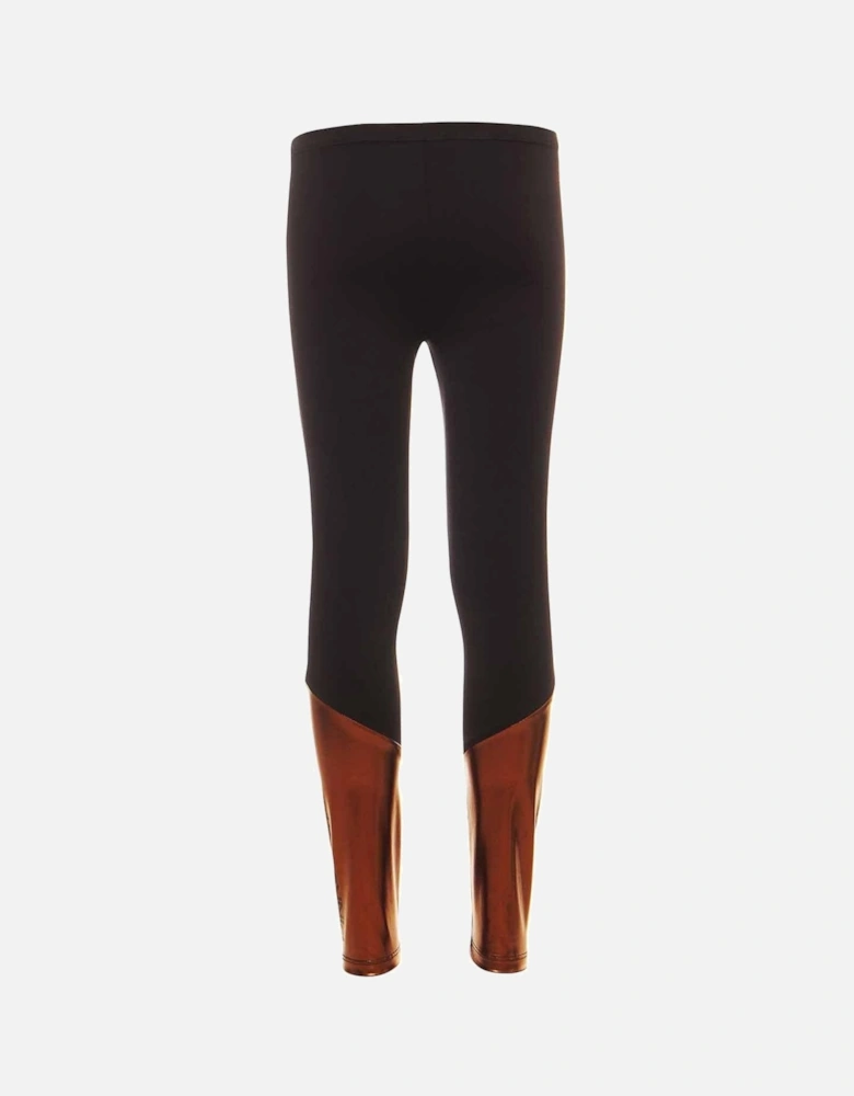 Girls Black Copper Leggings