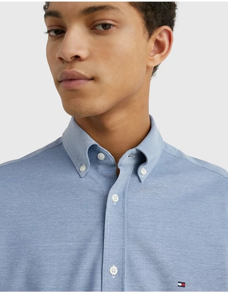 1985 Knitted Long Sleeve Mens Slim Fit Shirt