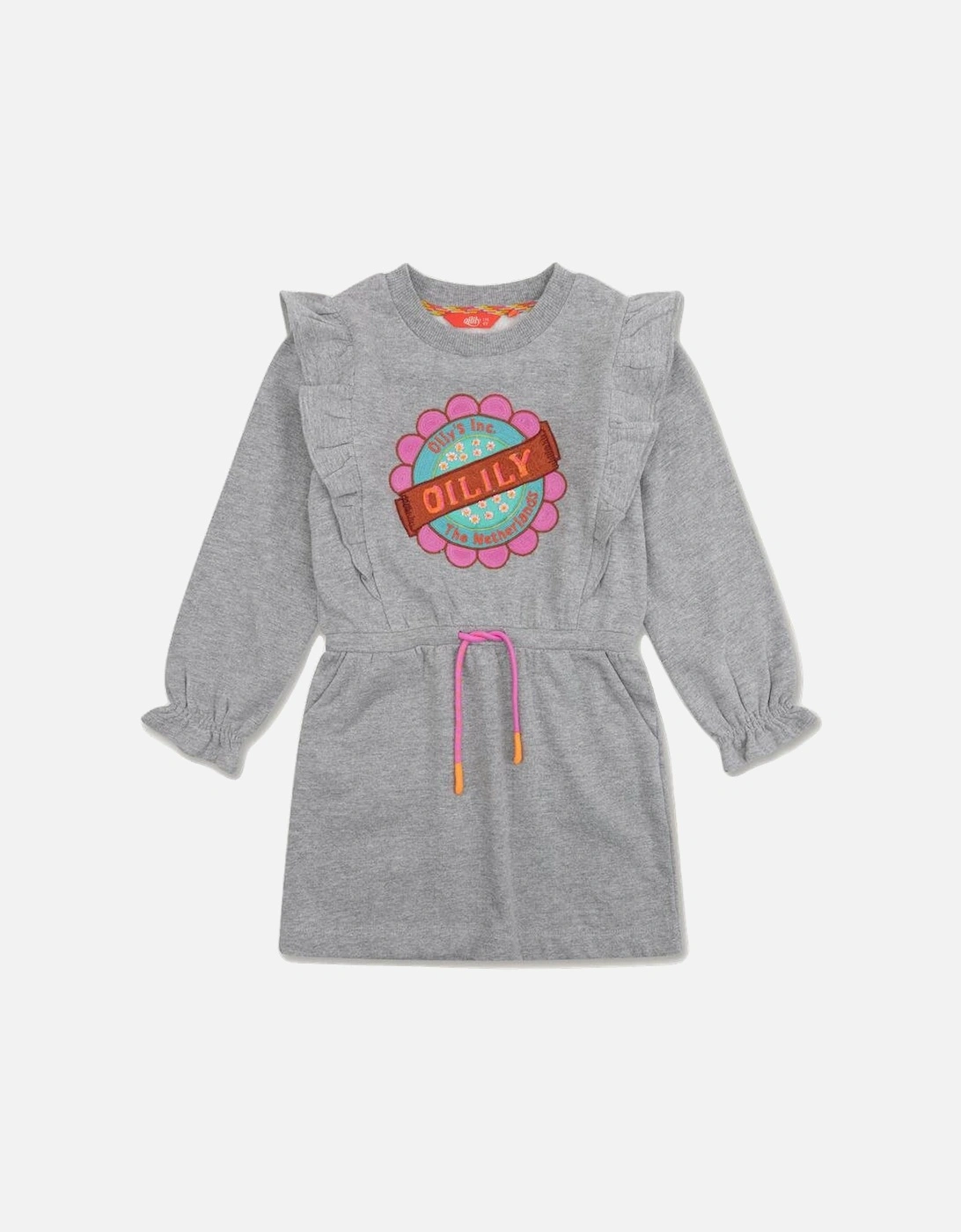 Girls Grey Djane Sweatdress, 4 of 3