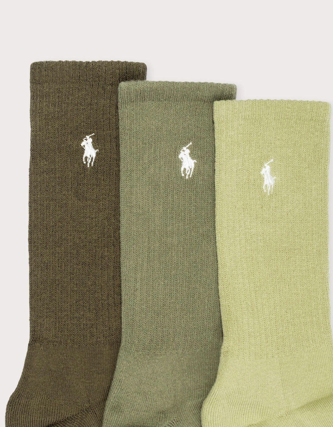 3 Pack of Cotton Blend Crew Socks