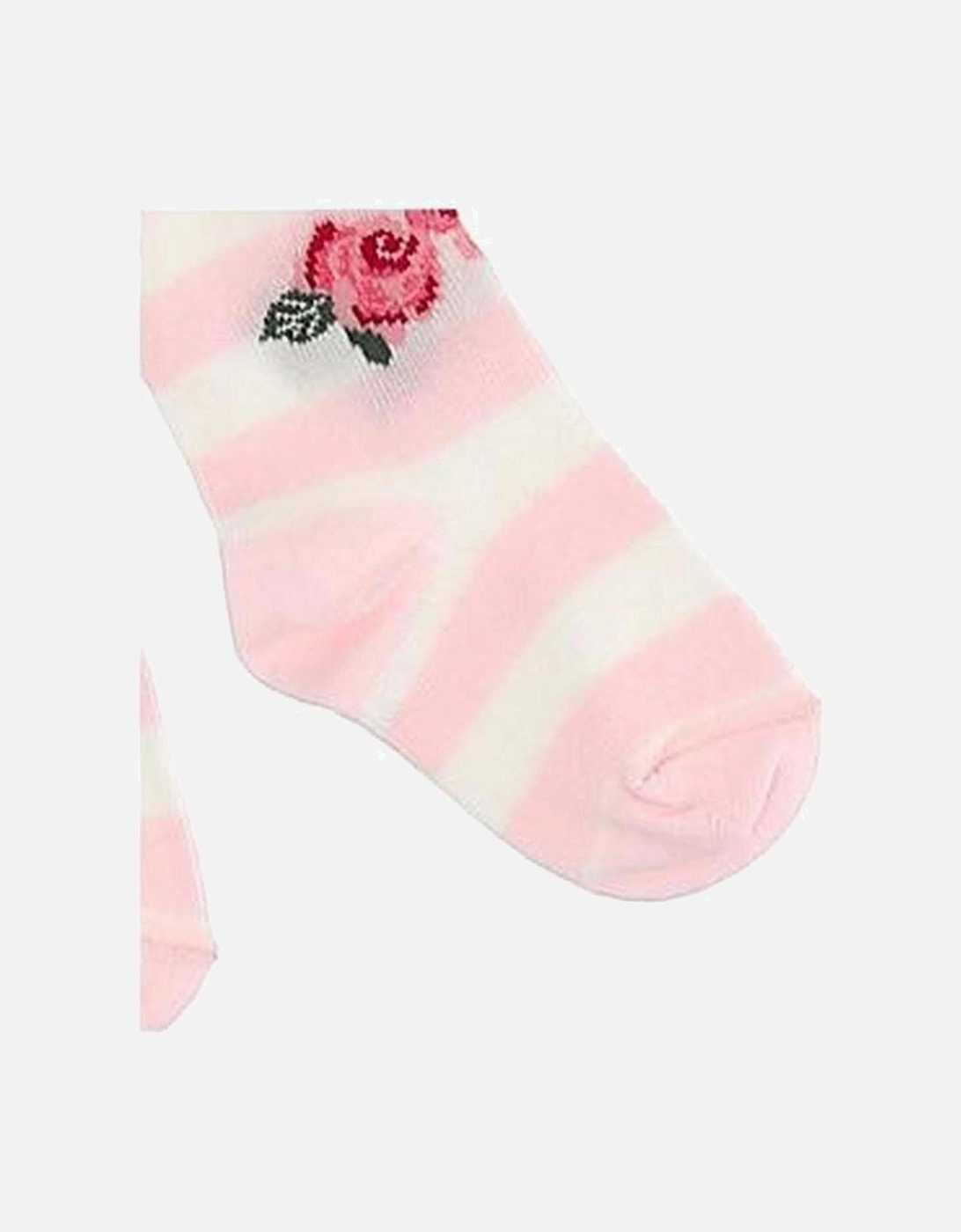 Pink Floral Teddy Tights